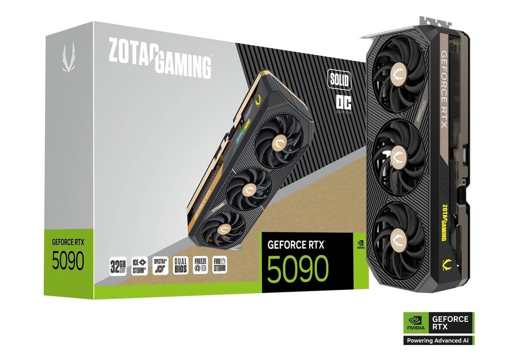 ZOTAC Gaming GeForce RTX 5090 Solid OC 32G, 32GB GDDR7