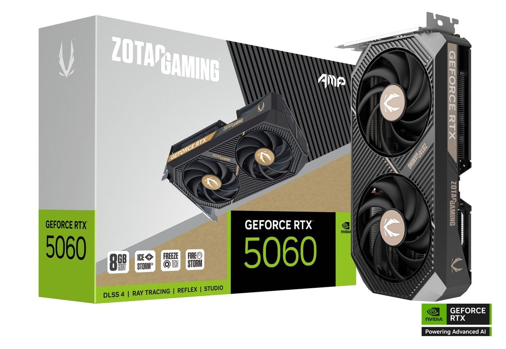ZOTAC Gaming GeForce RTX 5060 AMP 8G, 8GB GDDR7