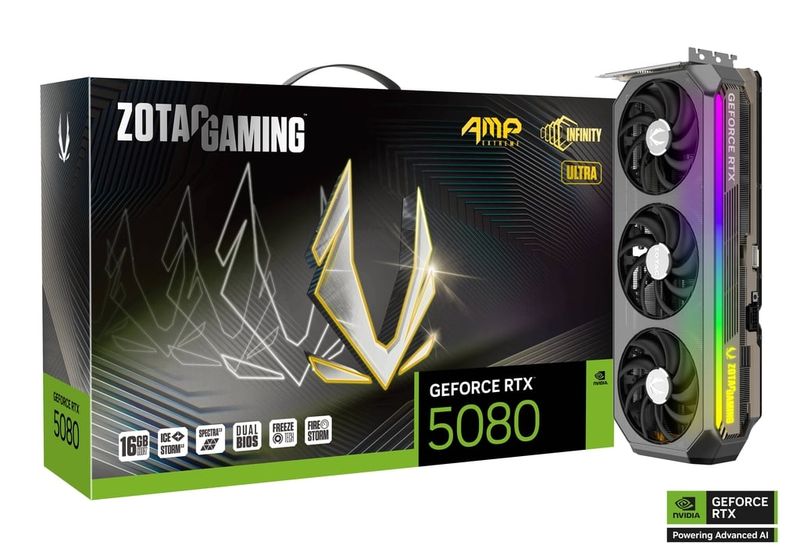 ZOTAC Gaming GeForce RTX 5080 AMP Extreme Infinity Ultra 16G, 16GB GDDR7
