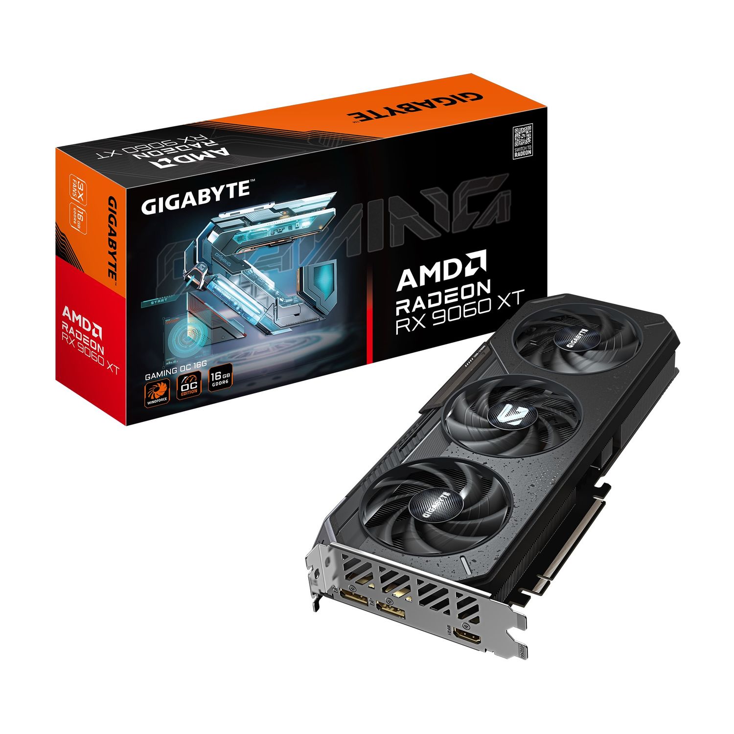 Gigabyte Radeon RX 9060 XT Gaming OC 16G, 16GB GDDR6
