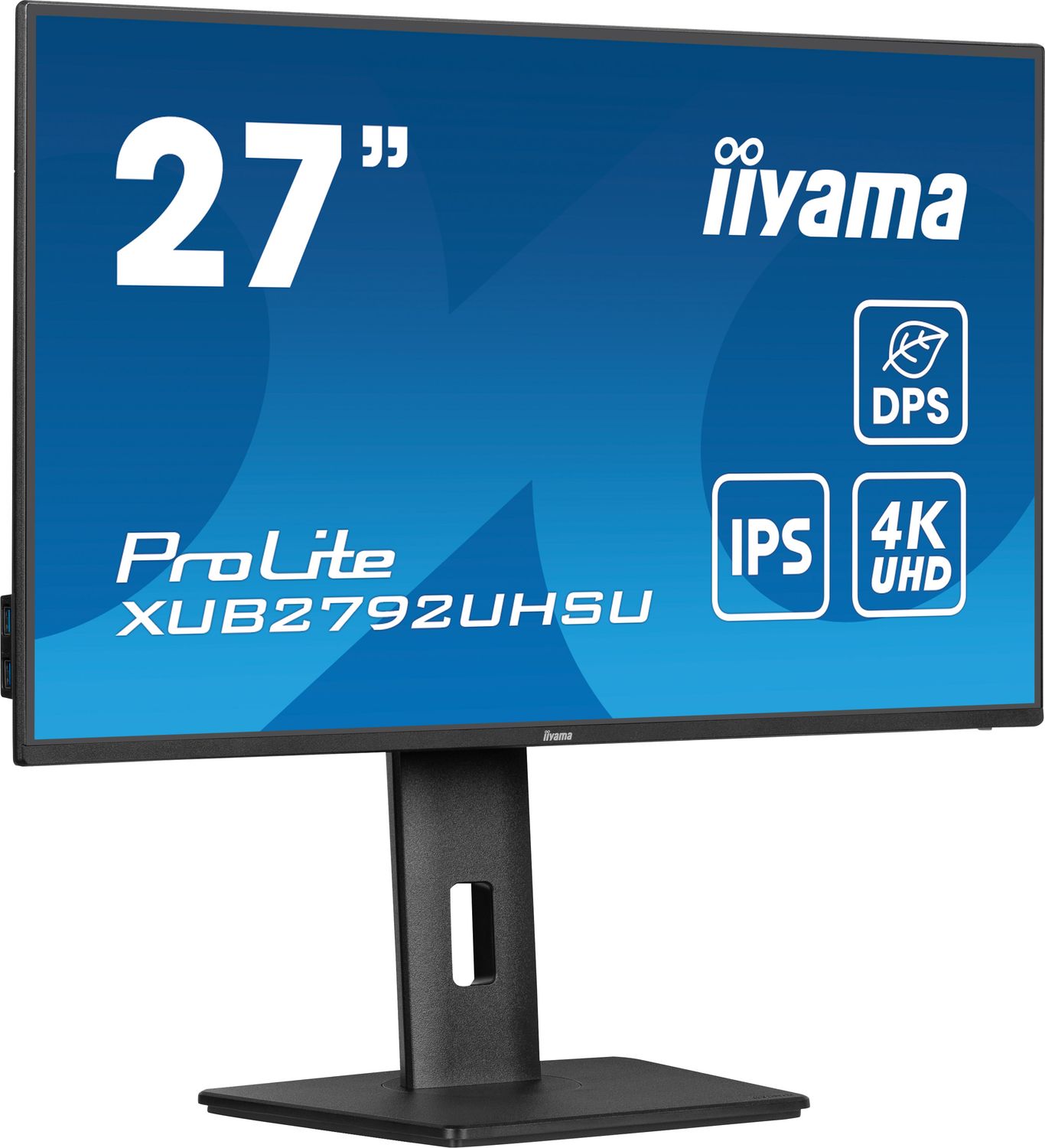 IIYAMA 27&quot; ProLite XUB2792UHSU-B6 4K UHD (3840×2160) IPS, Pivot, 16:9, 4ms, 350cd/m2, 1300:1, 4ms, 350cd/m2, HDMI/DP, 3×USB-A, USB-C PD, zvučnici, crni