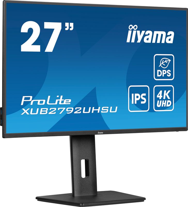 IIYAMA 27&quot; ProLite XUB2792UHSU-B6 4K UHD (3840×2160) IPS, Pivot, 16:9, 4ms, 350cd/m2, 1300:1, 4ms, 350cd/m2, HDMI/DP, 3×USB-A, USB-C PD, zvučnici, crni