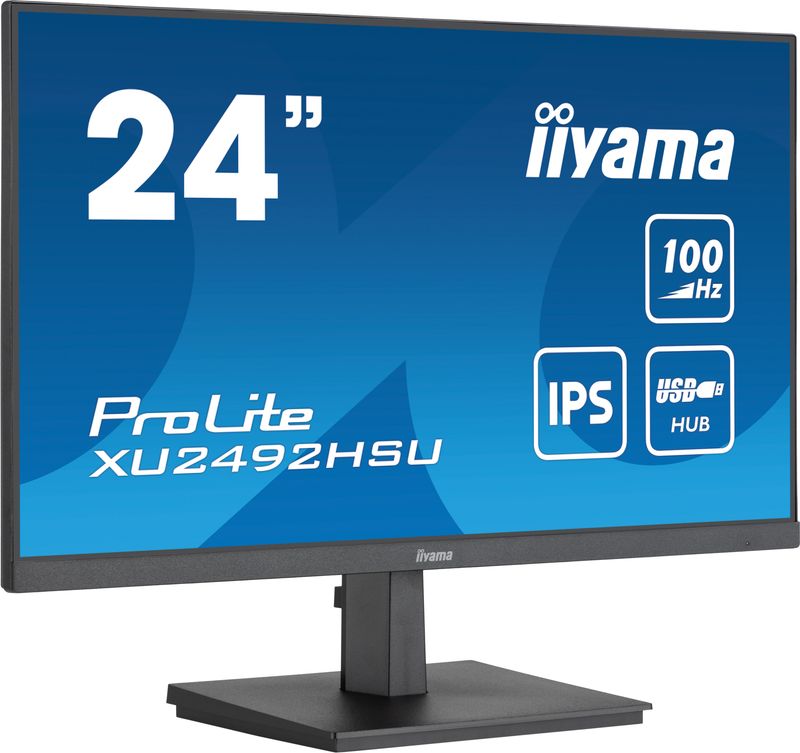 IIYAMA 24” XU2492HSU-B6 FHD (1920x1080) IPS, 100Hz, 16:9, 0.4ms, 250 cd/m2, 1300:1, 1xHDMI/DP, 4xUSB, zvučnici