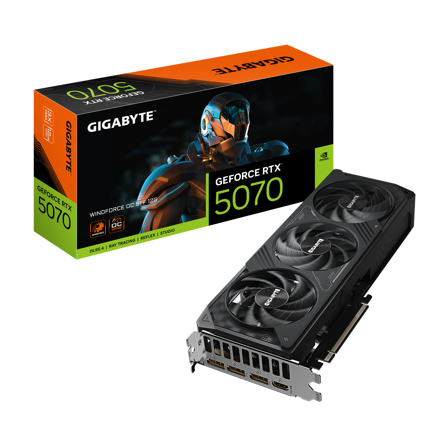 Gigabyte GeForce RTX 5070 Windforce SFF 12G OC, 12GB GDDR7