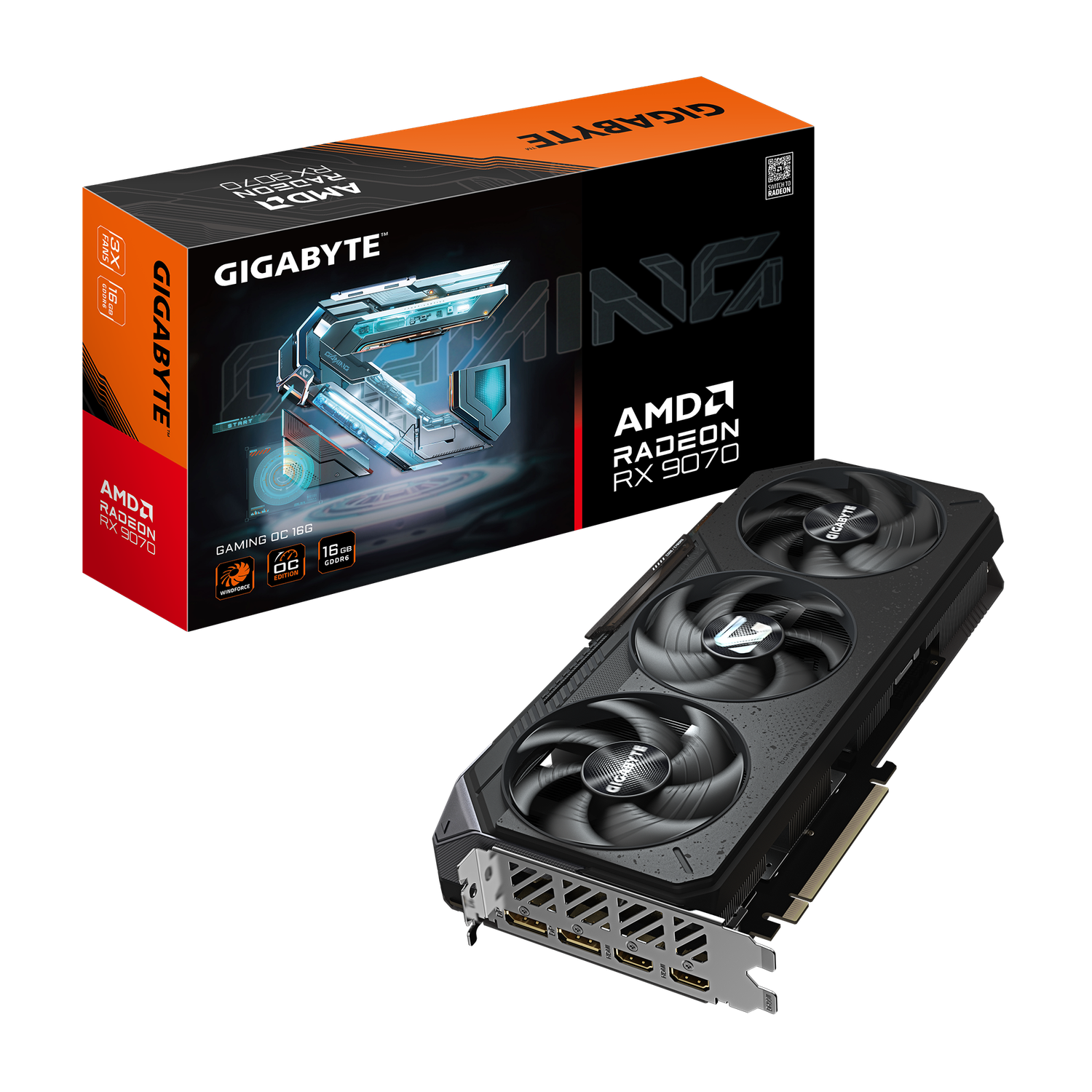 Gigabyte Radeon RX 9070 Gaming OC 16G, 16GB GDDR6