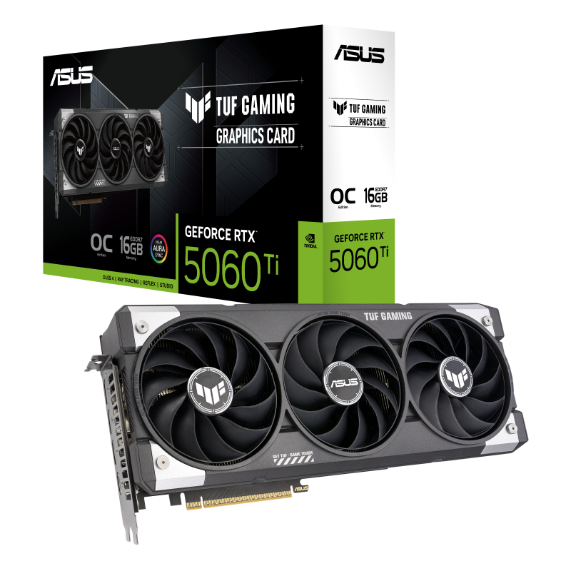 ASUS TUF GeForce RTX 5060 Ti O16C, 16GB OC GDDR7