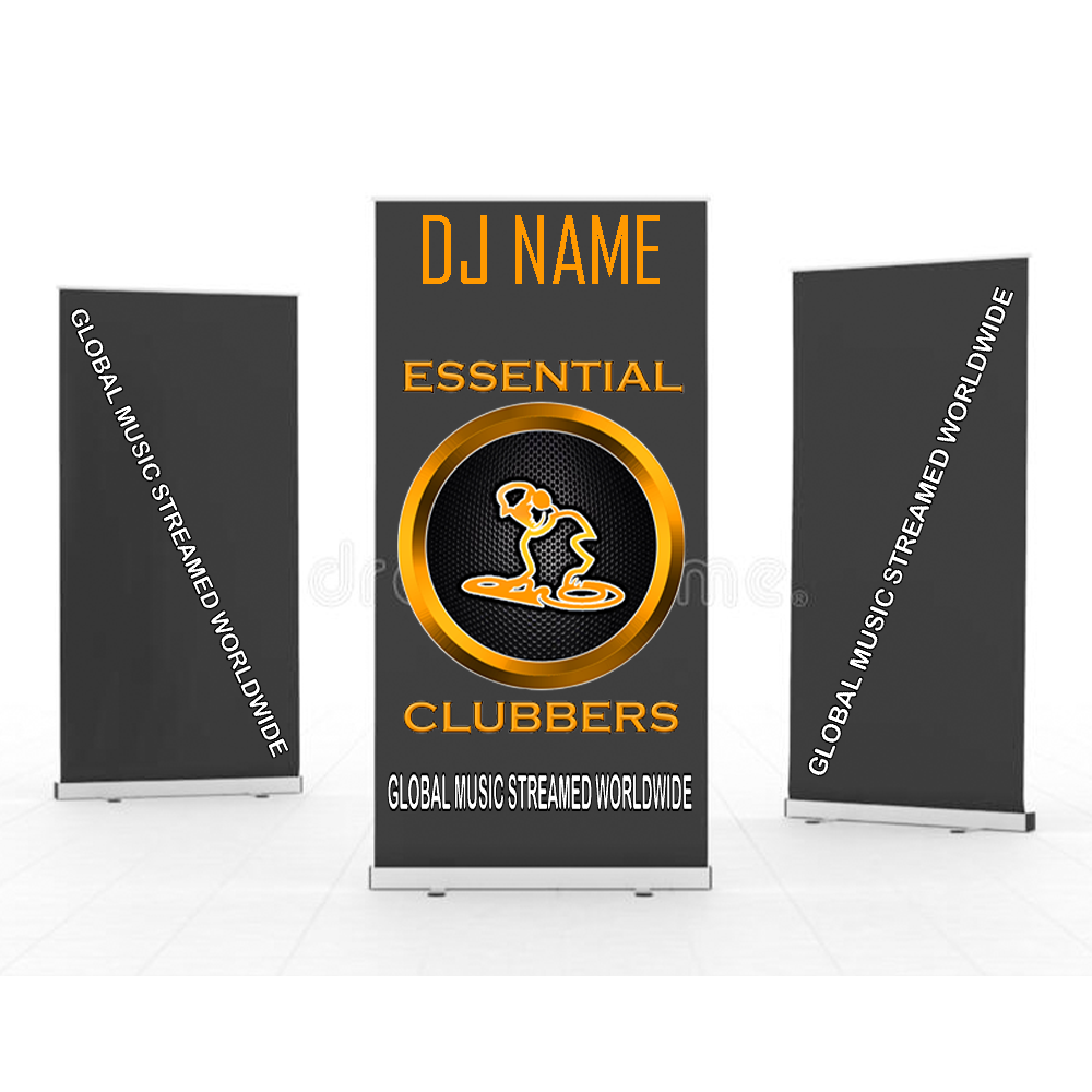 ESSENTIAL CLUBBERS ROLLER BANNER