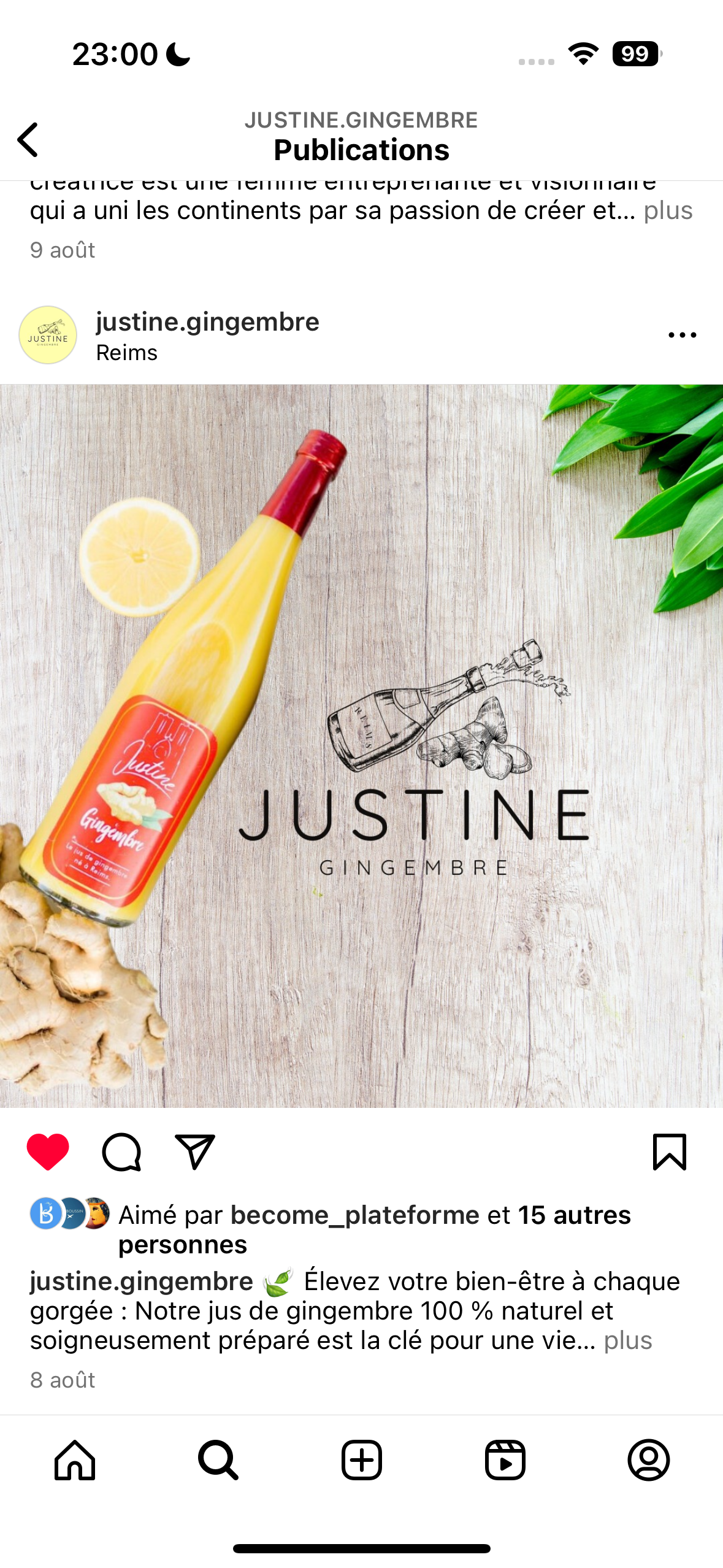 Jus de gingembre