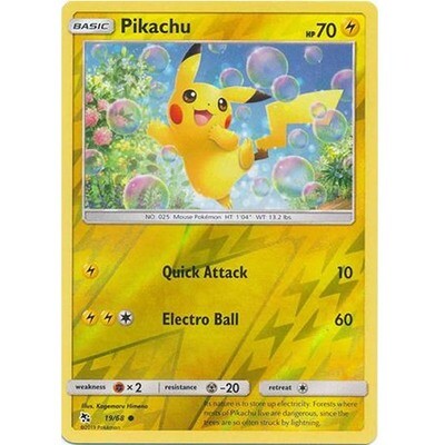 Pikachu Reverse Holo 19/68