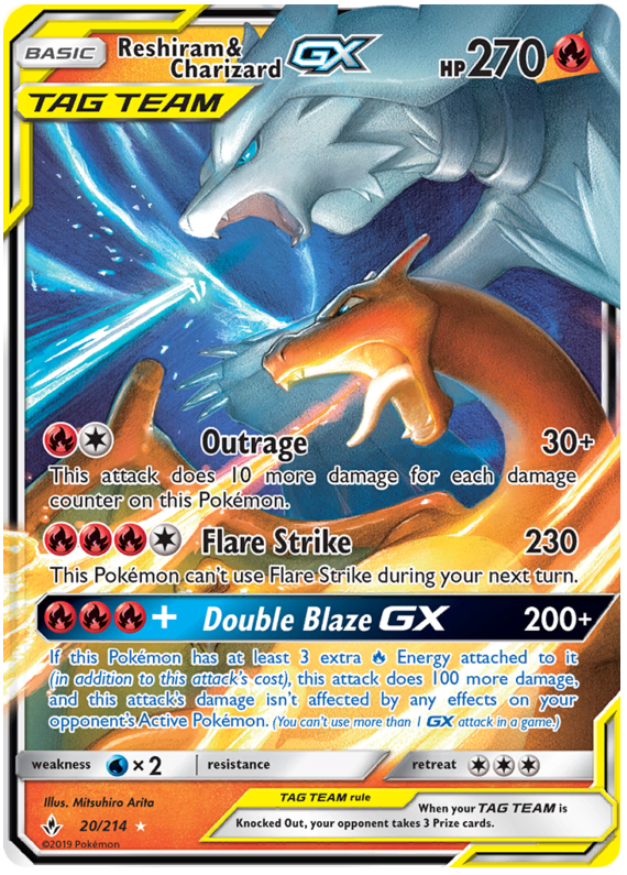 Reshiram &amp; Charizard GX 20/214