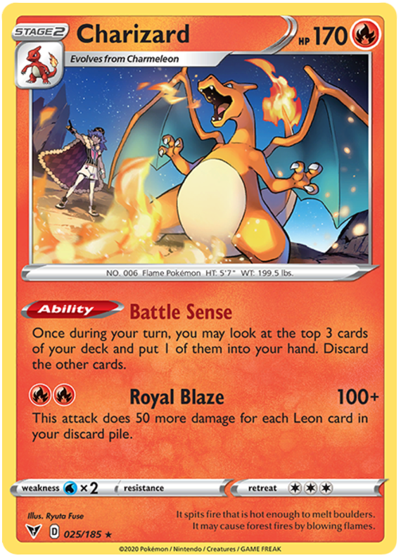 Charizard Cracked Ice Holo 025/185