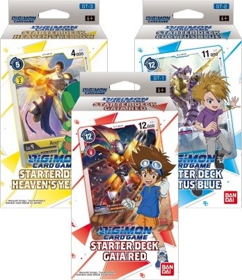 Digimon Starter Deck Set of 3 (ST1, ST2 & ST3)