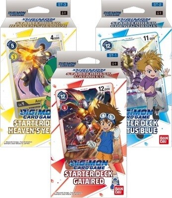 Digimon Starter Deck Set of 3 (ST1, ST2 &amp; ST3)