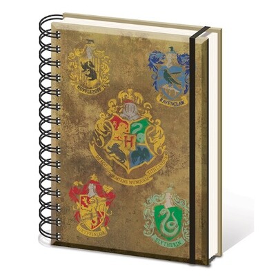 Harry Potter - Hogwarts Crest & Four Houses Notebook
