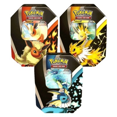 Pokemon Eeveelutions Tins - Fall 2021 - Art Set of 3