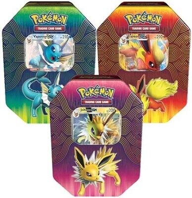 Pokemon Elemental Power Tins - Art Set of 3 Pokemon Elemental Power Tins - Art Set of 3