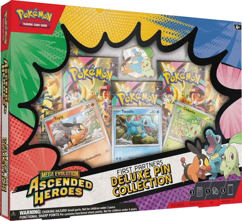 Mega Evolution Ascended Heroes - First Partners Deluxe Pin Collection