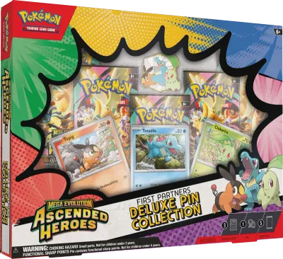Mega Evolution Ascended Heroes - First Partners Deluxe Pin Collection
