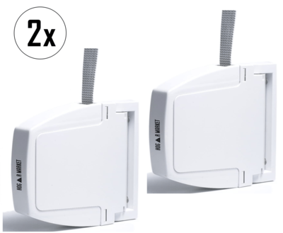 Recogedor abatible para persiana de PVC / Color Blanco / Cinta de 20 mm / Pack de 2 unidades