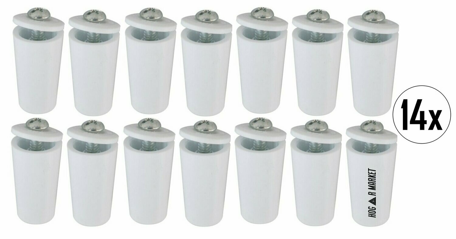 Tope para persiana / Color blanco / Pack de 14 unidades