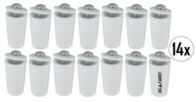 Tope para persiana / Color blanco / Pack de 14 unidades