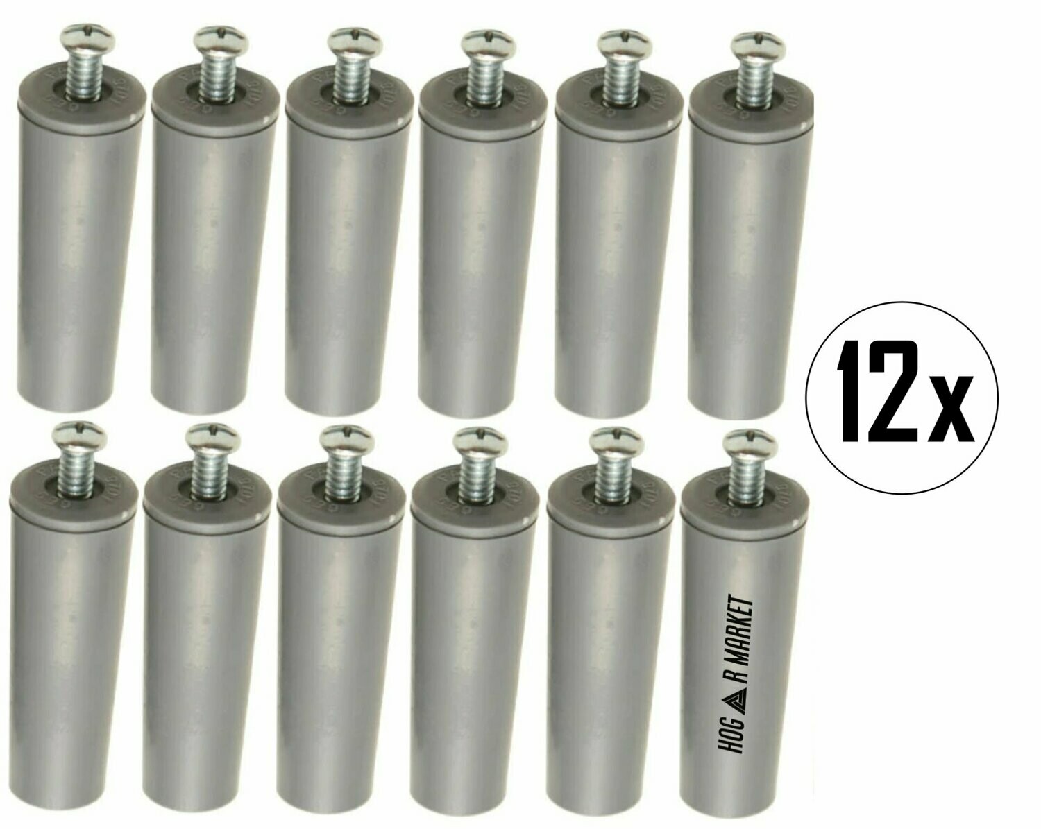 Tope para persiana en color gris, pack de 12 unidades