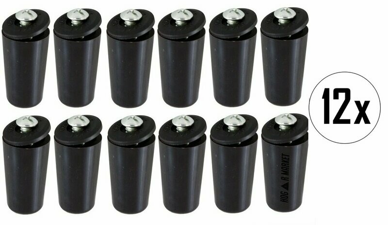 Tope para persiana en color marrón, pack de 12 unidades.