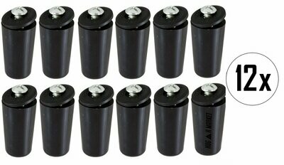 Tope para persiana en color marrón, pack de 12 unidades.