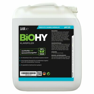 Abrillantador / Apto para todos los lavavajillas / Para un brillo inmejorable en los vasos y platos sin manchas de agua / 10 L