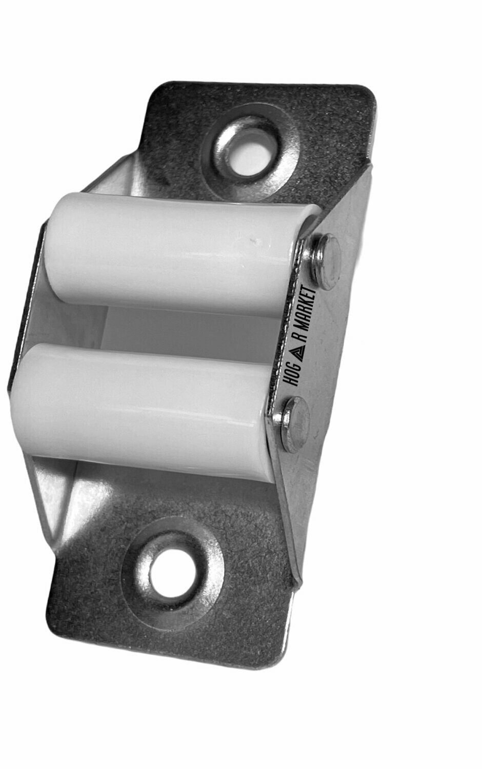 Guía cintas persiana, metálica de dos rodillos / Cintas  22mm