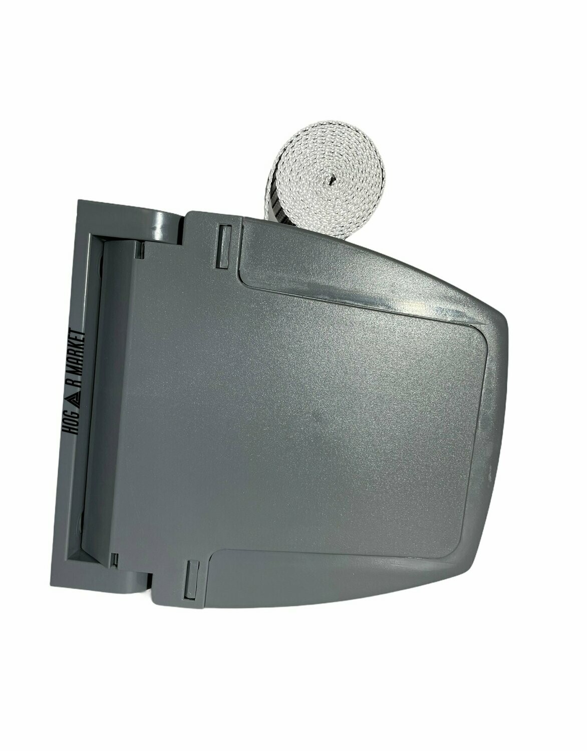 Recogedor abatible para persiana de PVC / Color Gris / Cinta 20 mm Recogedor abatible para persiana de PVC / Color Gris / Cinta 20 mm