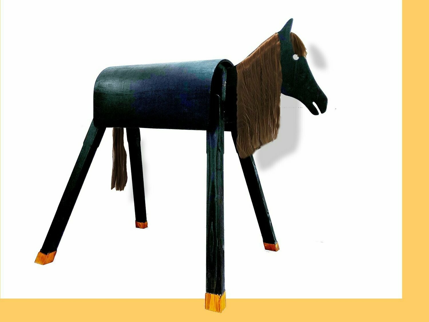 Holzpferd "Melody"  braune Mähne