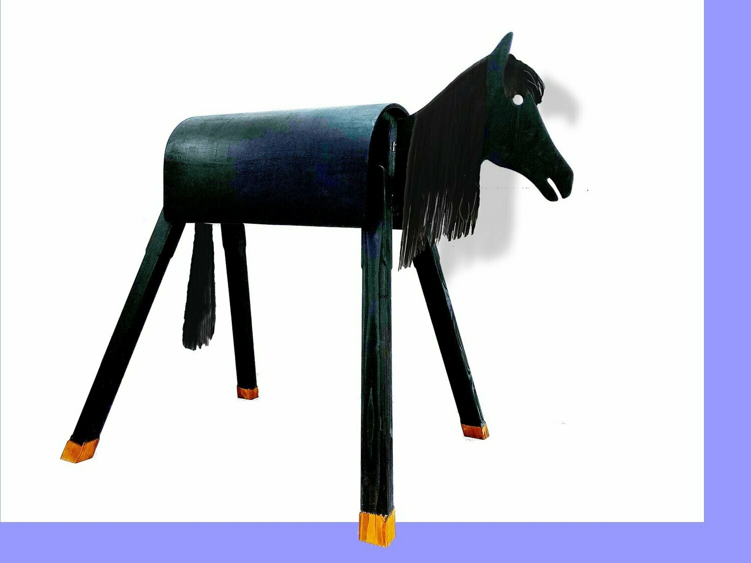 Holzpferd "Melody"  schwarze Mähne