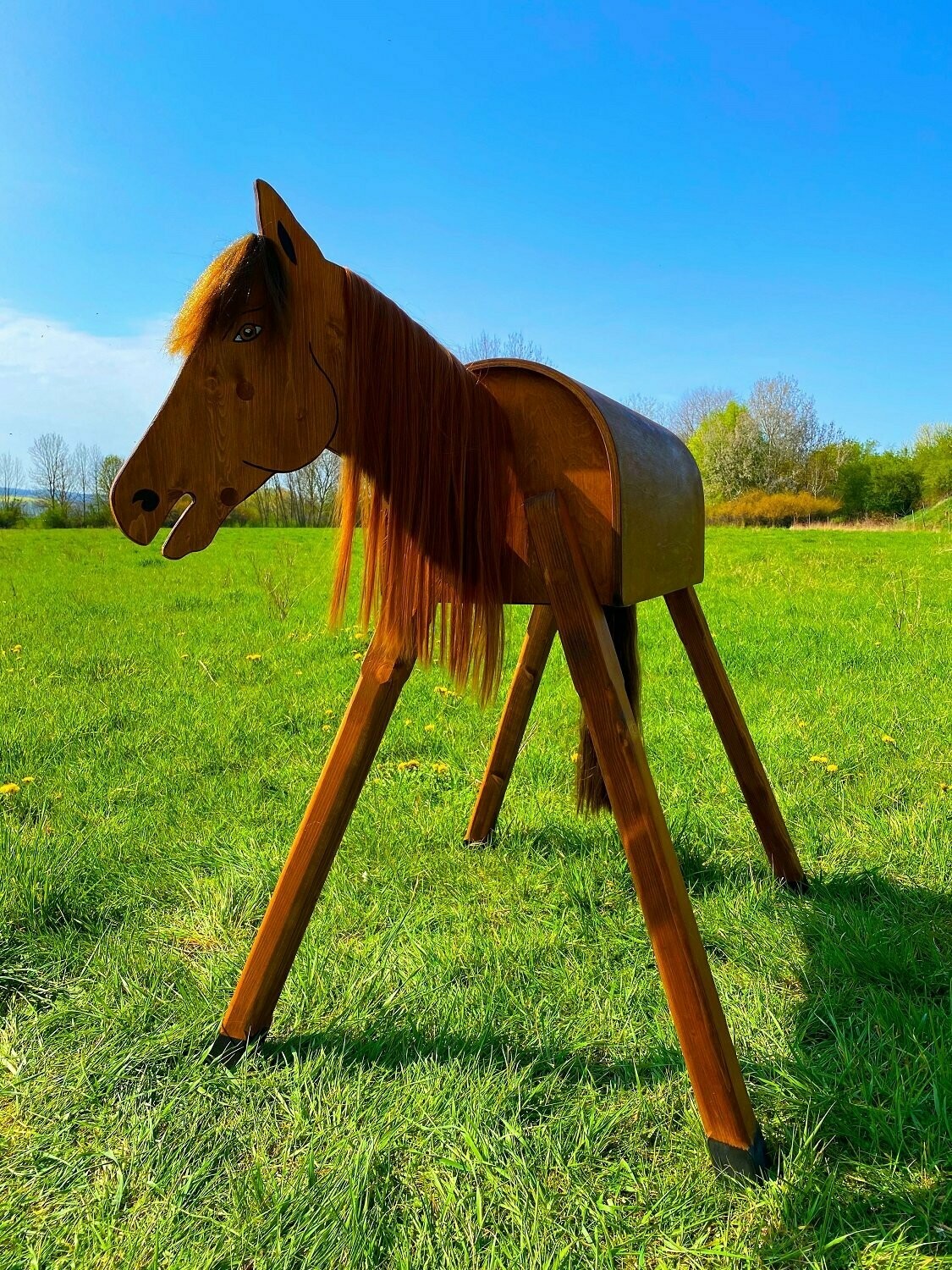 Holzpferd "Texas"  A - braune Mähne