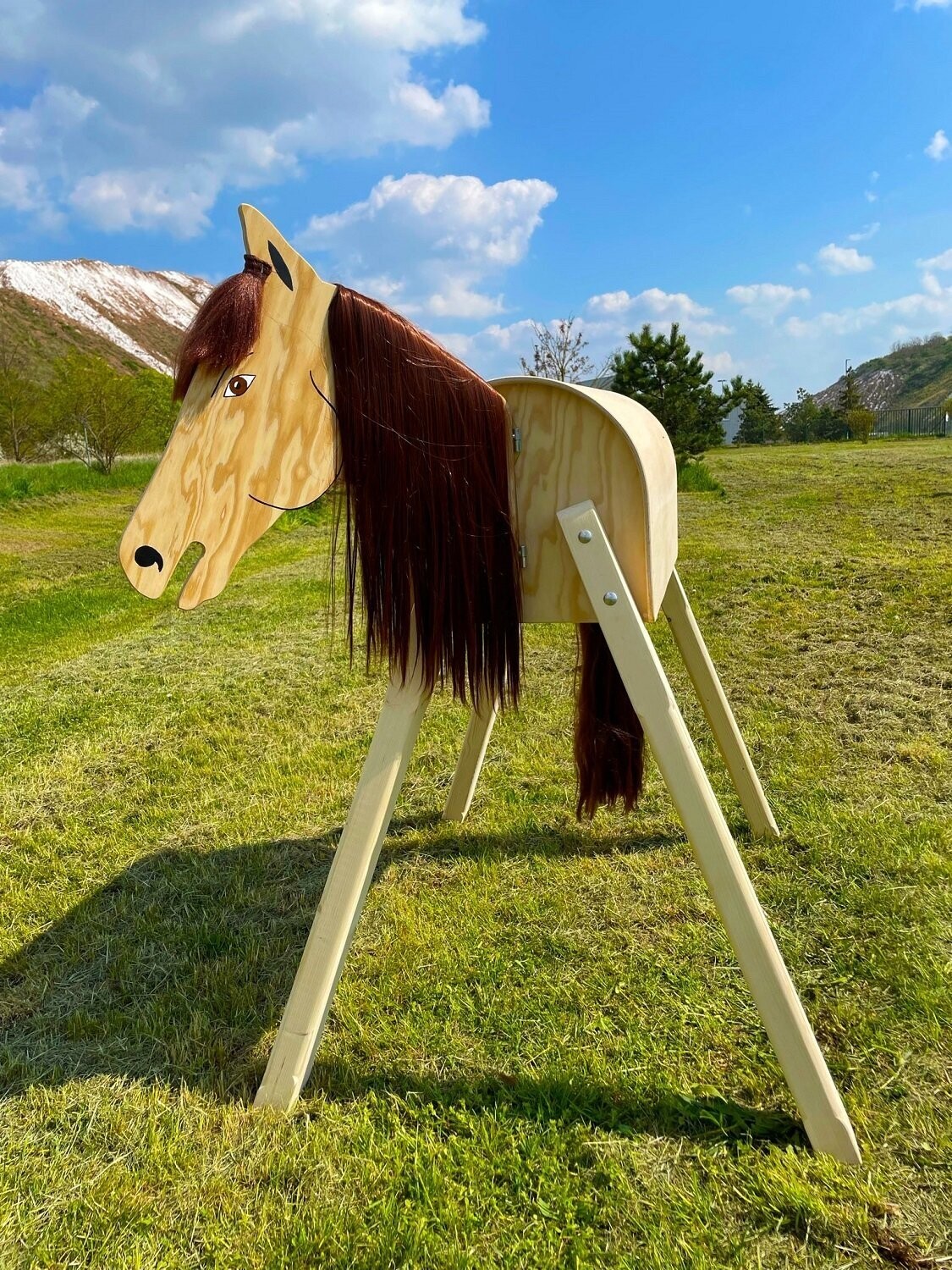 Holzpferd "Luna"  B - braune  Mähne