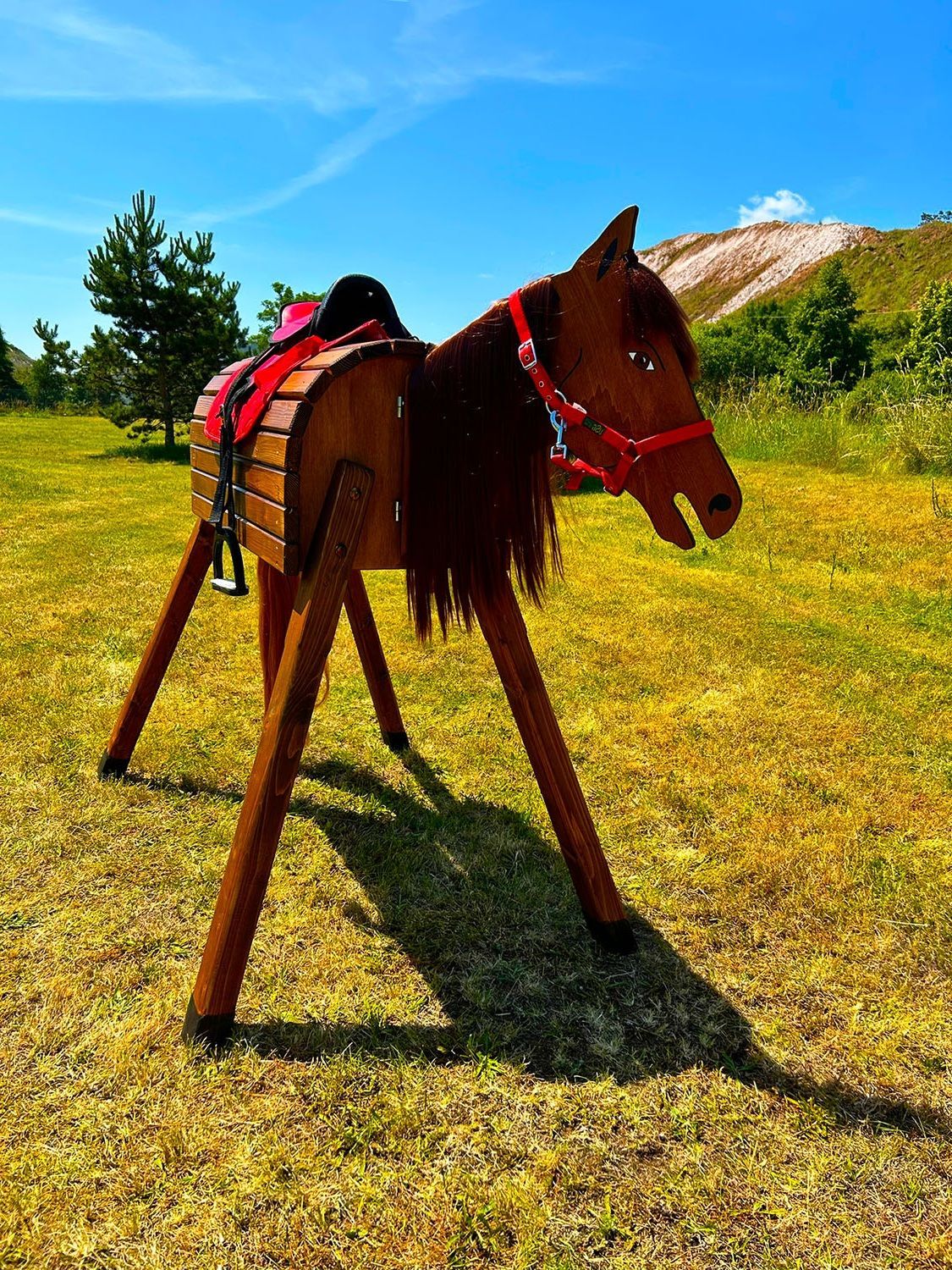 Holzpferd"Emma" mit brauner Mähne