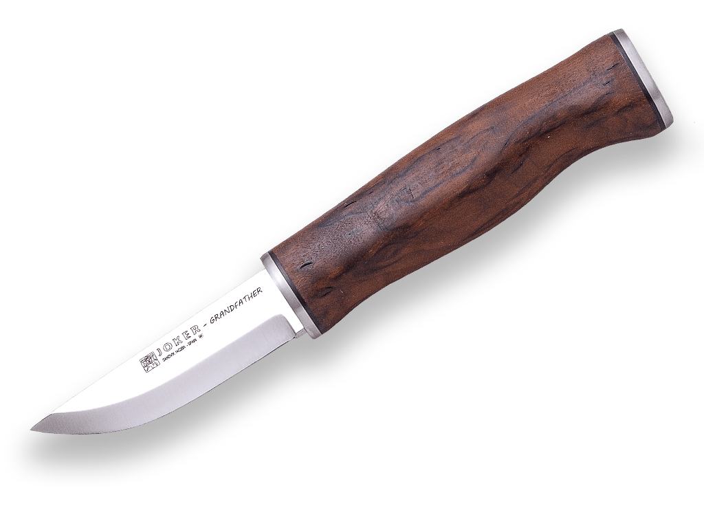CUCHILLO BUSHCRAFT JOKER GRANDFATHER MANGO DE ABEDUL RIZADO THERMO