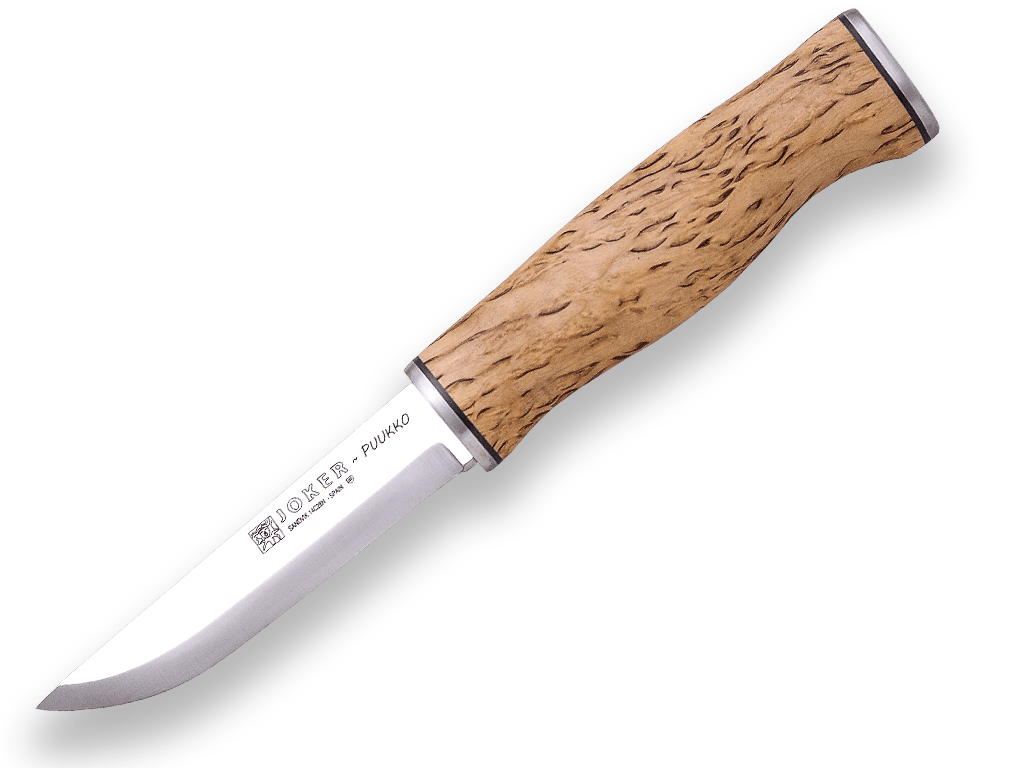CUCHILLO BUSHCRAFT JOKER PUUKKO MANGO DE ABEDUL RIZADO