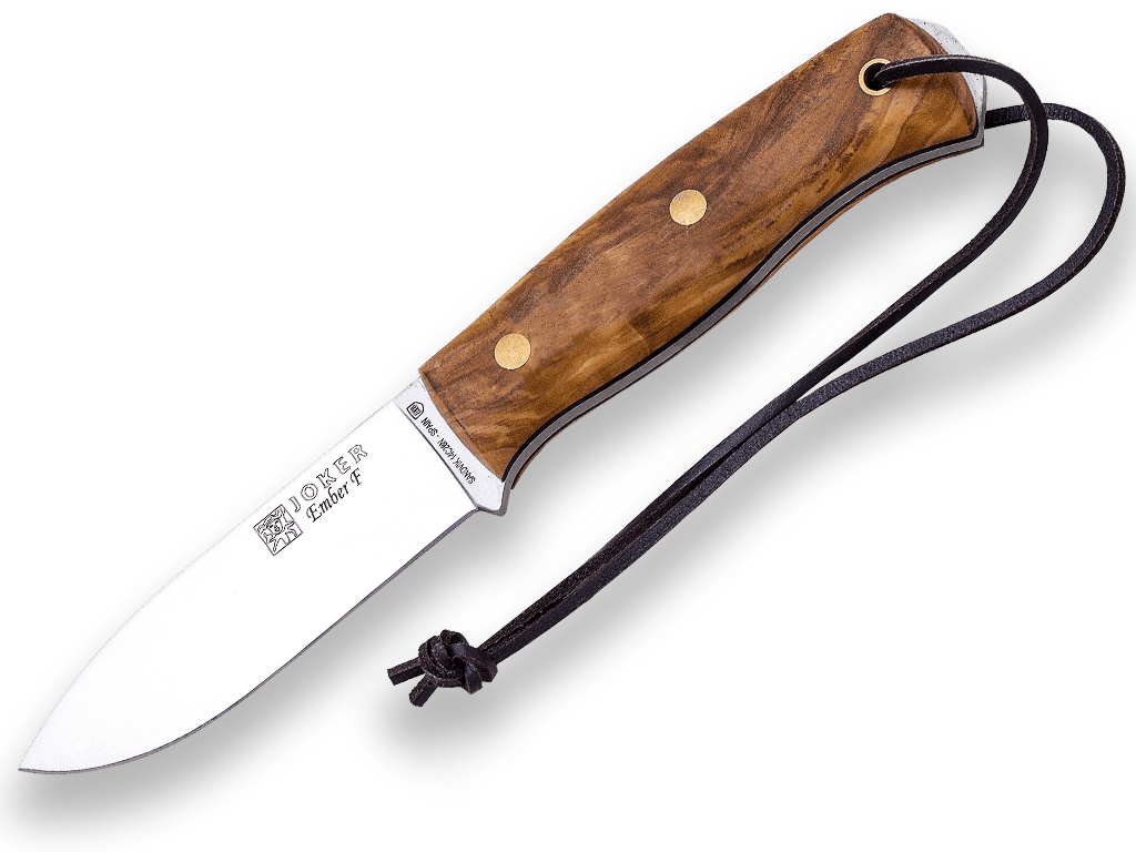 CUCHILLO BUSHCRAFT Y SUPERVIVENCIA JOKER EMBER FLAT MANGO DE OLIVO