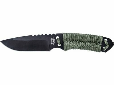 CUCHILLO CON PUÑO TRENZADO PARA USO SUPERVIVENCIA Y HOJA DE 10 CM