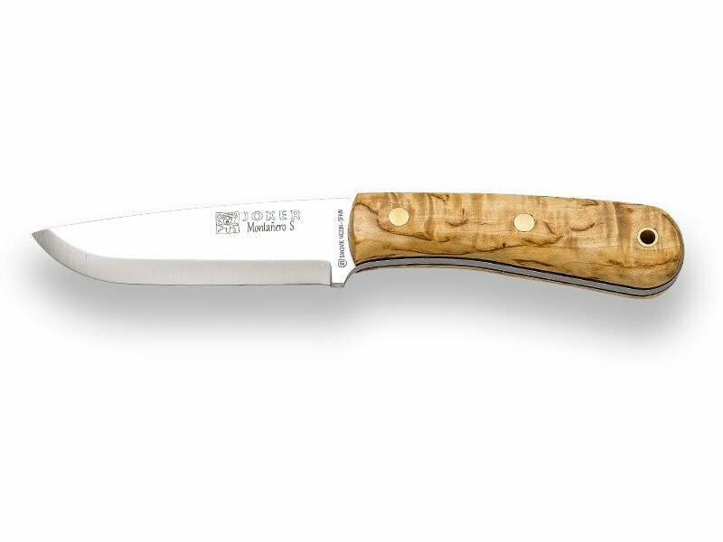CUCHILLO DE SUPERVIVENCIA Y BUSHCRAFT JOKER MONTAÑERO, MANGO ABDEDUL RIZADO