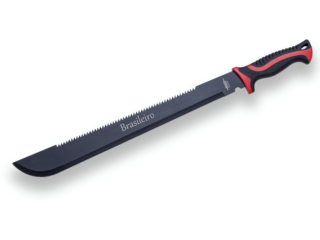MACHETE 'BRASILEIRO' JKR, CON MANGO DE GOMA Y HOJA DE 46 CM. INCLUYE FUNDA DE NYLON