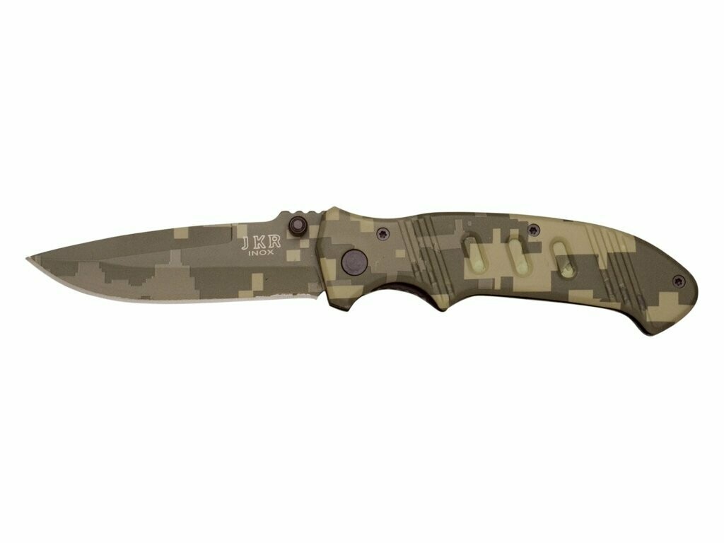 NAVAJA CON PUÑO CAMUFLAJE Y HOJA DE 9 CM