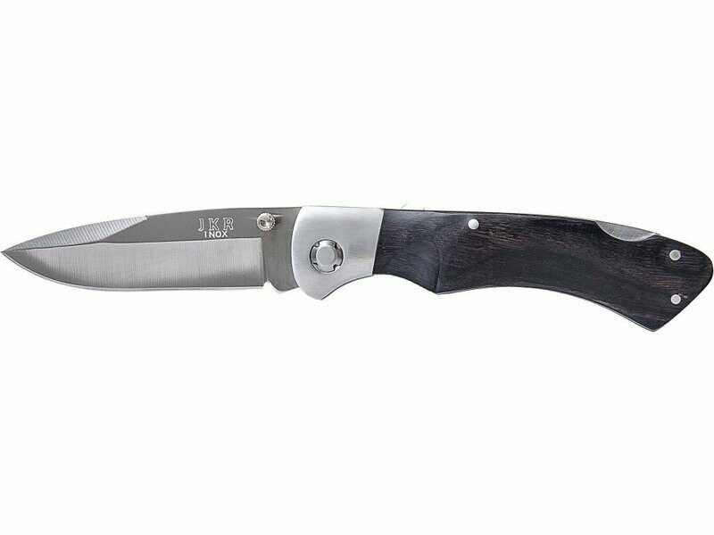 NAVAJA CON PUÑO DE MADERA Y HOJA DE 8 CM