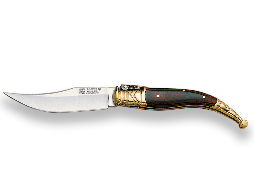 NAVAJA CLÁSICA SEVILLANA CON MANGO EN MADERA PRENSADA Y HOJA 9 CM.