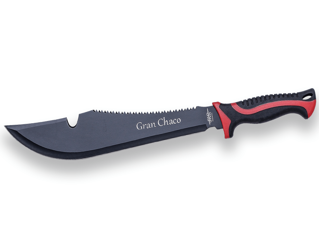 MACHETE JKR 'GRAN CHACO' CON MANGO DE GOMA Y HOJA DE 33 CM. INCLUYE FUNDA DE NYLON
