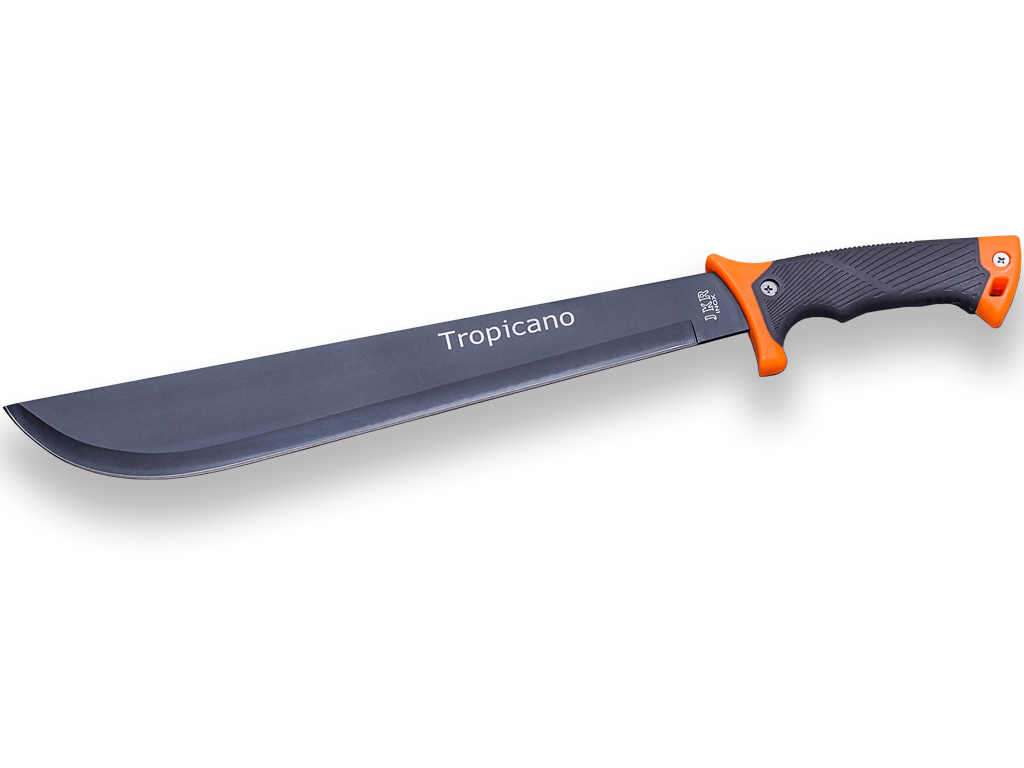 MACHETE JKR TROPICANO MANGO DE GOMA Y ABS HOJA DE 38 CM ACERO INOX