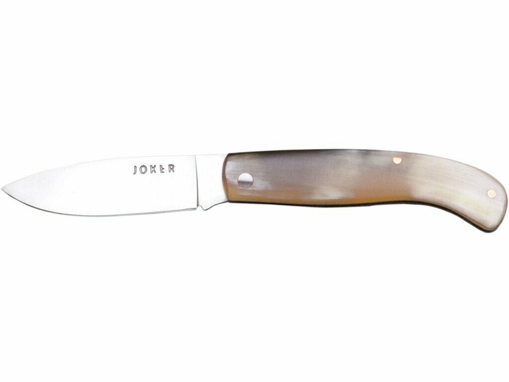 NAVAJA DE PISTÓN CON CACHAS EN ASTA DE TORO Y HOJA INOX DE 7 CM