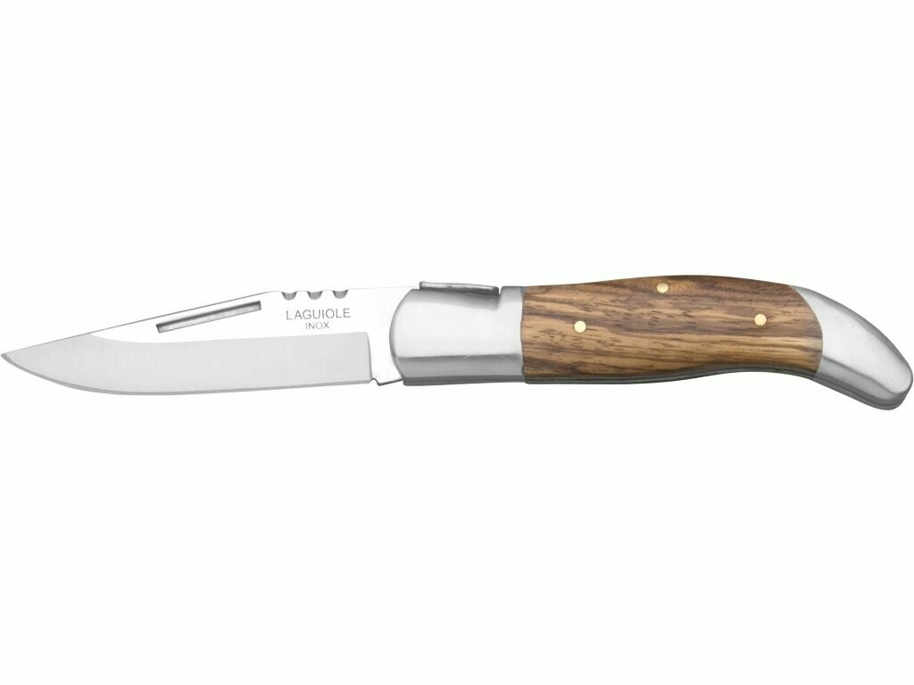 NAVAJA LAGUIOLE CON PUÑO DE MADERA Y HOJA DE 9 CM