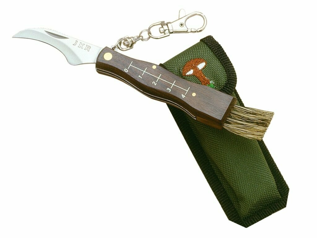 NAVAJA PARA SETAS PEQUEÑA DE HOJA 5,5 CM CON FUNDA NYLON